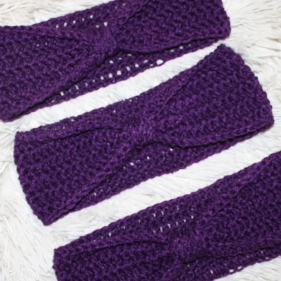 Grape Wine Knotted ear warmer headband NWOT - Picture 4 of 6